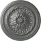 Ekena Millwork Wigan Ceiling Medallion, Hand-Painted Silver, 16"OD x 2 1/4"P CM16WGSLS - alternate 1